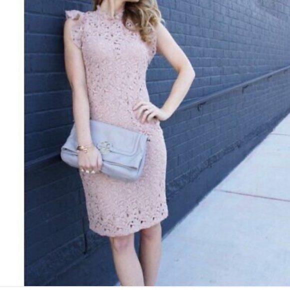 Zara Dresses & Skirts - ⭐️Host Pick⭐️ Zara Women Guipure Lace Tube Dress Blush Pink Size Small